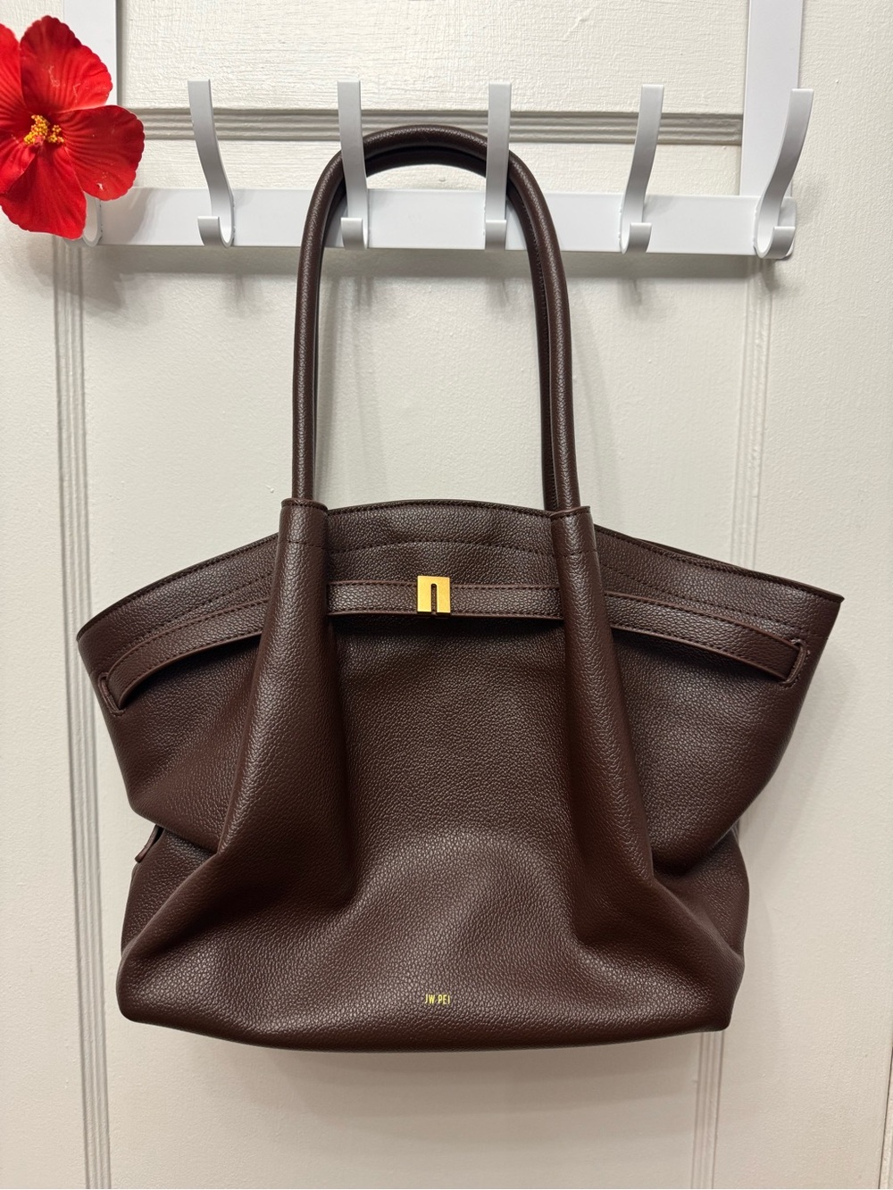 JW PEI Medium Hana Tote Bag - Dark Brown